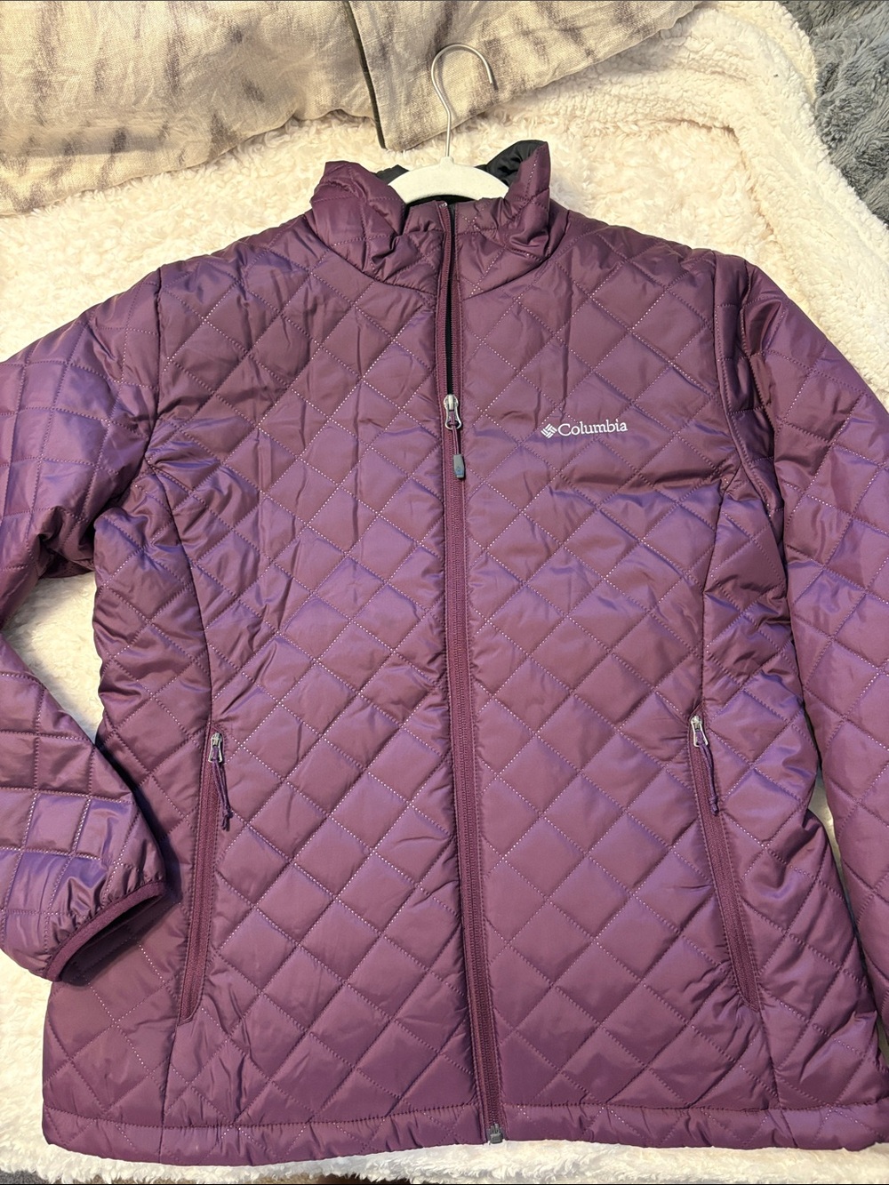 Columbia Plum Omni Heat Quilted Puffer Jacket NWOT Women Large - Picture 11 of 11